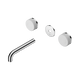 Nero Serenity Wall Basin Set 160Mm Spout Chrome With Carrara Handle Trim Kit Only