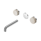 Nero Serenity Wall Basin Set 160Mm Spout Chrome With Rome Travertine Handle Trim Kit Only