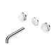 Nero Serenity Wall Basin Set 160Mm Spout Chrome With Arabescato Corchia Handle Trim Kit Only