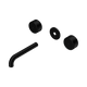Nero Serenity Wall Basin Set 160Mm Spout Matte Black With Metal Handle Trim Kit Only