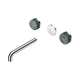 Nero Serenity Wall Basin Set 185Mm Spout Chrome With Verde Alpi Handle Trim Kit Only