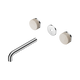 Nero Serenity Wall Basin Set 185Mm Spout Chrome With Rome Travertine Handle Trim Kit Only