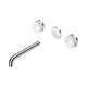 Nero Serenity Wall Basin Set 185Mm Spout Chrome With Arabescato Corchia Handle Trim Kit Only