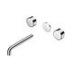 Nero Serenity Wall Basin Set 185Mm Spout Chrome With Metal Handle Trim Kit Only