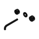 Nero Serenity Wall Basin Set 185Mm Spout Matte Black With Metal Handle Trim Kit Only