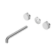 Nero Serenity Wall Basin Set 220Mm Spout Chrome With Carrara Handle Trim Kit Only