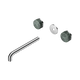 Nero Serenity Wall Basin Set 220Mm Spout Chrome With Verde Alpi Handle Trim Kit Only