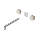 Nero Serenity Wall Basin Set 220Mm Spout Chrome With Rome Travertine Handle Trim Kit Only
