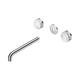 Nero Serenity Wall Basin Set 220Mm Spout Chrome With Arabescato Corchia Handle Trim Kit Only