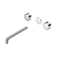 Nero Serenity Wall Basin Set 220Mm Spout Chrome With Metal Handle Trim Kit Only