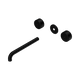 Nero Serenity Wall Basin Set 220Mm Spout Matte Black With Metal Handle Trim Kit Only