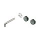 Nero Serenity Wall Basin Set 160Mm Offset Spout Brushed Nickel Verde Alpi Handle Trim Kit Only