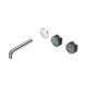 Nero Serenity Wall Basin Set 160Mm Offset Spout Chrome With Verde Alpi Handle Trim Kit Only