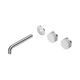 Nero Serenity Wall Basin Set 185Mm Offset Spout Chrome With Carrara Handle Trim Kit Only