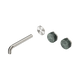 Nero Serenity Wall Basin Set 185Mm Offset Spout Brushed Nickel Verde Alpi Handle Trim Kit Only