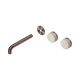 Nero Serenity Wall Basin Set 185Mm Offset Spout Brushed Bronze Rome Travertine Handle Trim Kit
