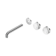 Nero Serenity Wall Basin Set 185Mm Offset Spout Chrome Arabescato Corchia Handle Trim Kit Only