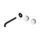 Nero Serenity Wall Basin Set 185Mm Offset Spout Matte Black Corchia Handle Trim Kit Only