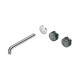 Nero Serenity Wall Basin Set 220Mm Offset Spout Chrome With Verde Alpi Handle Trim Kit Only