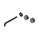 Nero Serenity Wall Basin Set 220Mm Offset Spout Matte Black With Verde Alpi Handle Trim Kit Only
