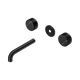 Nero Serenity Wall Basin Set 160Mm Spout With Marquina Black Handle Trim Kit Only Matte Black