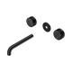 Nero Serenity Wall Basin Set 185Mm Spout Matte Black With Marquina Black Handle Trim Kit Only