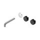 Nero Serenity Wall Basin Set 160Mm Offset Spout Chrome Marquina Black Handle Trim Kit Only