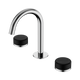 Nero Serenity Basin Set Arc Spout Chrome With Marquina Black Handle