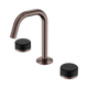 Nero Serenity Basin Set Edge Spout Brushed Bronze With Marquina Black Handle