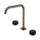 Nero Serenity Bath/Kitchen Set Edge Spout With Marquina Black Handle Brushed Bronze
