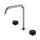 Nero Serenity Bath/Kitchen Set Edge Spout With Marquina Black Handle Chrome