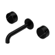Nero Serenity Wall Basin Set 160Mm Spout With Marquina Black Handle Matte Black