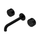 Nero Serenity Wall Basin Set 185Mm Spout With Marquina Black Handle Matte Black