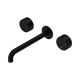 Nero Serenity Wall Basin Set 220Mm Spout With Marquina Black Handle Matte Black