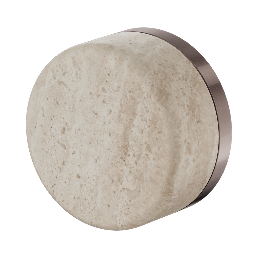 Nero Serenity Progressive Shower Mixer With Rome Travertine Handle Brushed Bronze