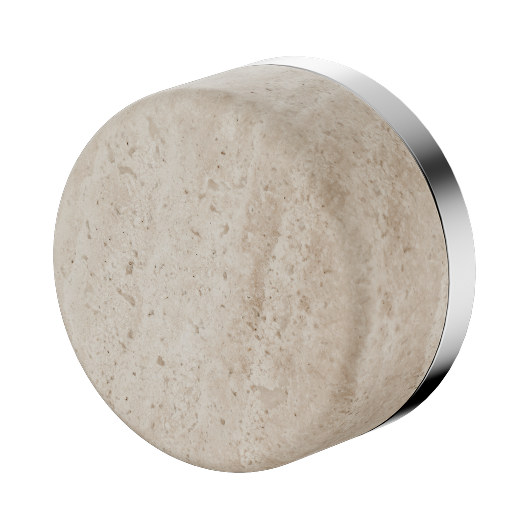 Nero Serenity Progressive Shower Mixer With Rome Travertine Handle Chrome