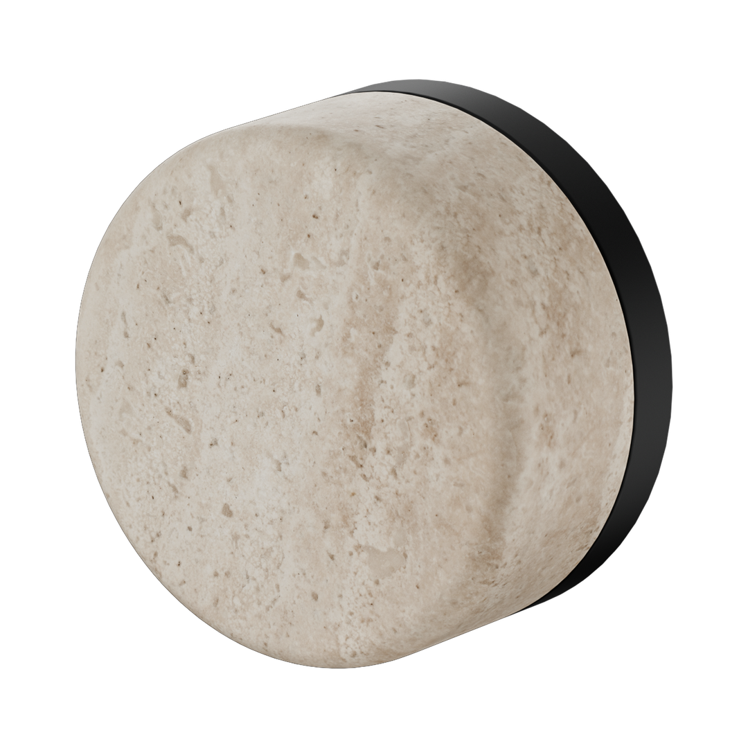 Nero Serenity Progressive Shower Mixer With Rome Travertine Handle Matte Black