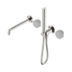 Nero Serenity Progressive Brushed Nickel w/ Carrara Shower System With Spout & Slim Shower