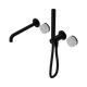 Nero Serenity Progressive Shower System With Spout Matte Black With Carrara Handle & Slim Shower