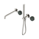 Nero Serenity Progressive Brushed Nickel w/ Verde Alpi Shower System With Spout & Slim Shower