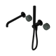 Nero Serenity Progressive Shower System With Spout With Verde Alpi Handle & Slim Shower Matte Black