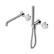Nero Serenity Progressive Shower System With Spout Chrome Arabescato Corchia Handle & Slim Shower