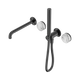 Nero Serenity Progressive Shower System With Spout Gun Metal Arabescato Corchia Handle & Slim Shower