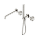 Nero Serenity Progressive Shower System With Spout Brushed Nickel With Metal Handle & Slim Shower