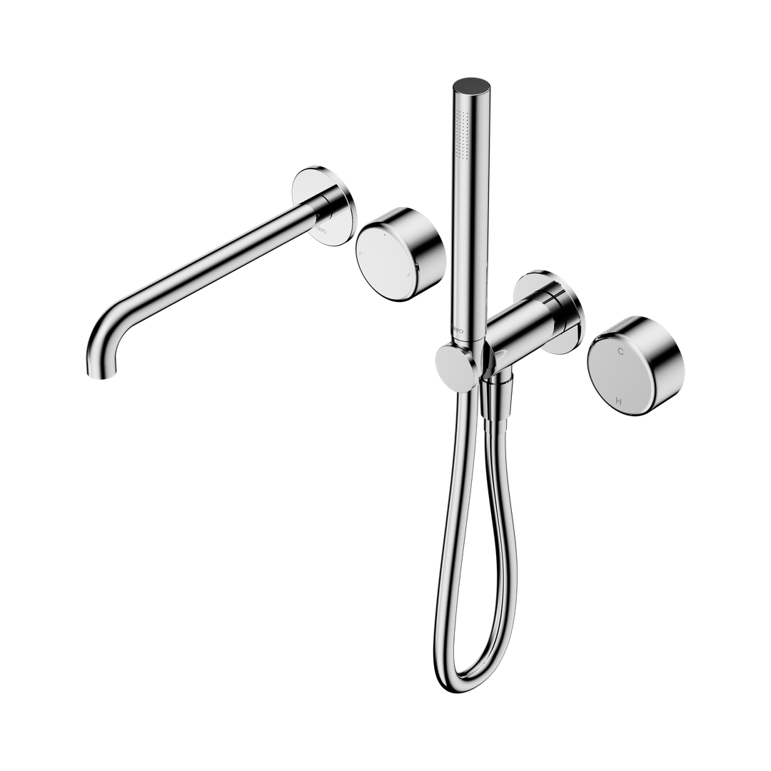 Nero Serenity Progressive Shower System With Spout With Metal Handle & Slim Shower Chrome