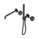 Nero Serenity Progressive Shower System With Spout Gun Metal With Metal Handle & Slim Shower