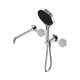Nero Serenity Progressive Shower System With Spout Brushed Nickel With Carrara Handle & Serenity Hand Shower