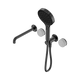 Nero Serenity Progressive Shower System With Spout Gun Metal With Carrara Handle & Serenity Hand Shower