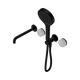 Nero Serenity Progressive Shower System With Spout Matte Black With Carrara Handle & Serenity Hand Shower