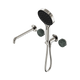 Nero Serenity Progressive Shower System With Spout Brushed Nickel With Verde Alpi Handle & Serenity Hand Shower